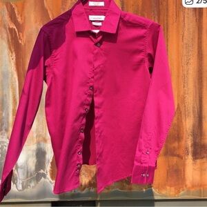 Calvin Klein womens Fuchsia Dress Shirt